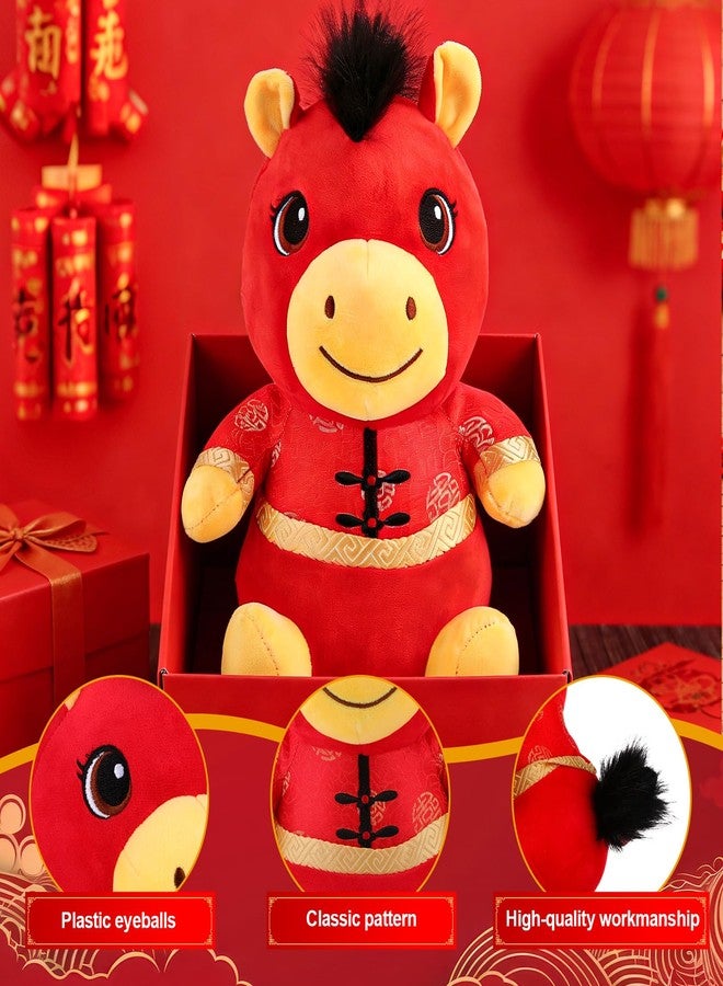 Beupy 2026 Year of The Horse Stuffed Animals Mascot Plush Chinese New Year Plush Horse Mascot Doll Toys Chinese Zodiac Decor for Spring Festival Lunar New Years Gifts Home Car Decor, Tang Suit Style, 25 CM - Image 3
